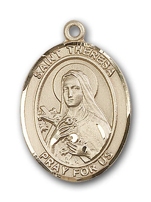 14K Gold Saint Theresa Pendant