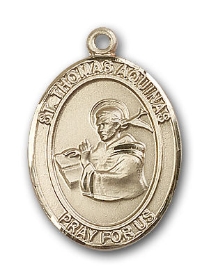 14K Gold Saint Thomas Aquinas Pendant