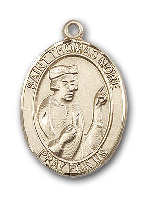 14K Gold Saint Thomas More Pendant