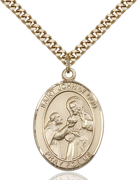 Gold-Filled Saint John of God Necklace Set