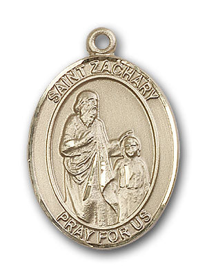 14K Gold Saint Zachary Pendant