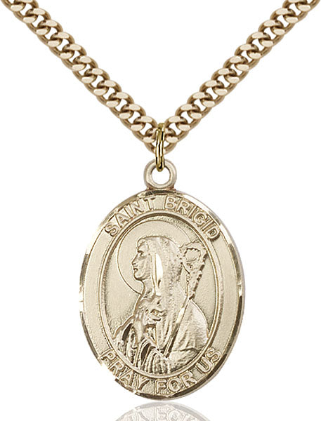 Gold-Filled Saint Brigid of Ireland Necklace Set