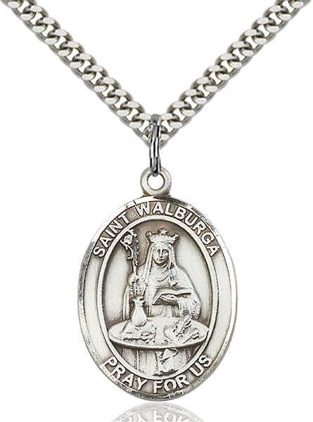 Sterling Silver Saint Walburga Necklace Set