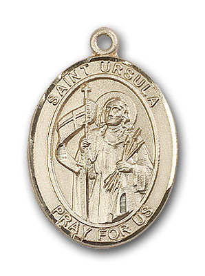 14K Gold Saint Ursula Pendant