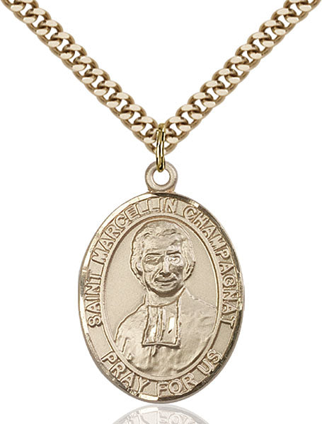Gold-Filled Saint Marcellin Champagnat Necklace Set