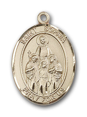 14K Gold Saint Sophia Pendant