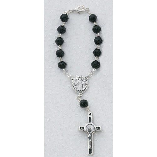 Black Saint Benedict Auto Rosary