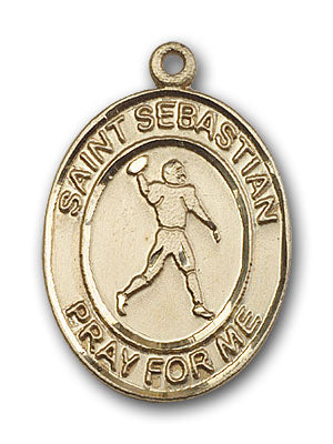 14K Gold Saint Sebastian Pendant