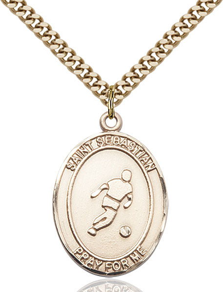 Gold-Filled Saint Sebastian Necklace Set