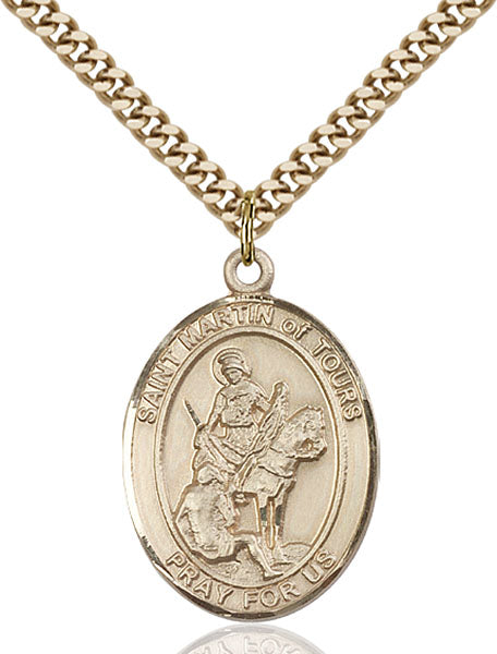 Gold-Filled Saint Martin of Tours Necklace Set