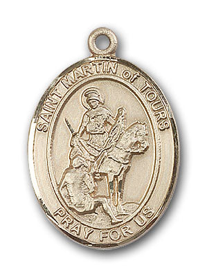 14K Gold Saint Martin of Tours Pendant