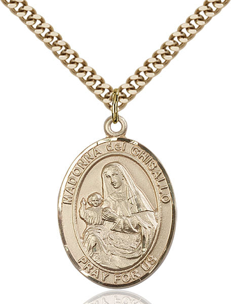 Gold-Filled Saint Madonna Del Ghisallo Necklace Set