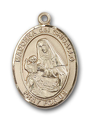 14K Gold Saint Madonna Del Ghisallo Pendant