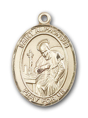 14K Gold Saint Alphonsus Pendant