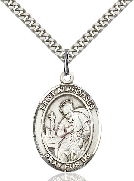 Sterling Silver Saint Alphonsus Necklace Set