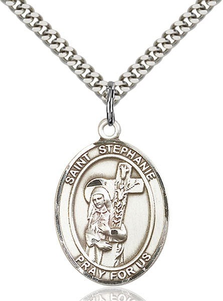 Sterling Silver Saint Stephanie Necklace Set