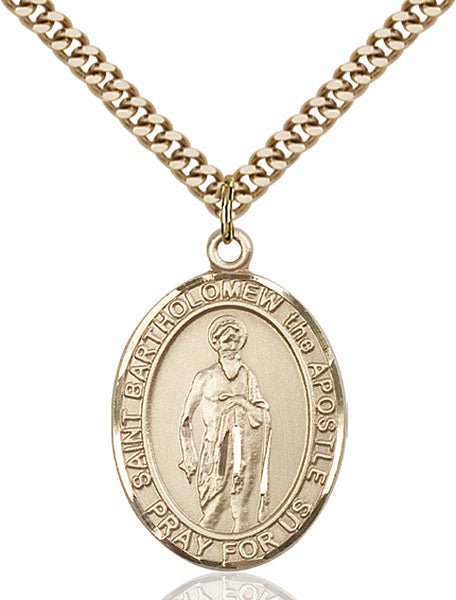 Gold-Filled Saint Bartholomew the Apostle Necklace Set