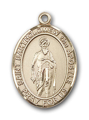 14K Gold Saint Bartholomew the Apostle Pendant