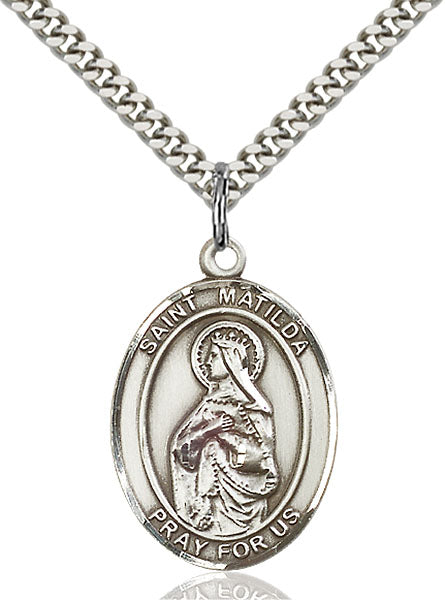 Sterling Silver Saint Matilda Necklace Set