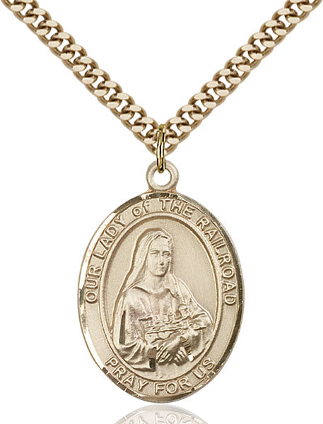 Gold-Filled Our Lady of the Railroad Necklace Set