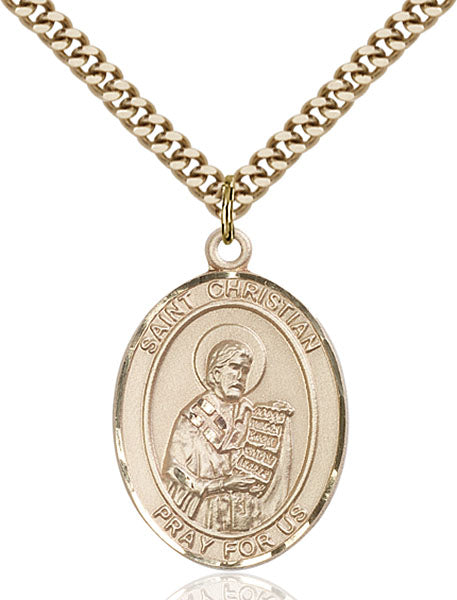 Gold-Filled Saint Christian Demosthenes Necklace Set