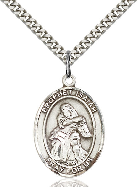 Sterling Silver Saint Isaiah Necklace Set