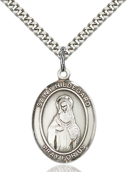 Sterling Silver Saint Hildegard Von Bingen Necklace Set