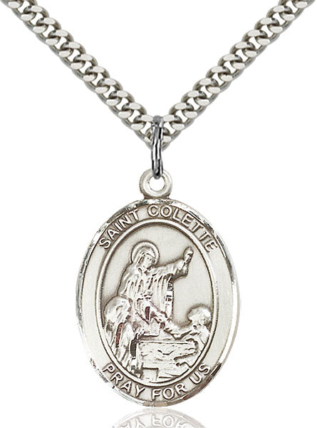 Sterling Silver Saint Colette Necklace Set