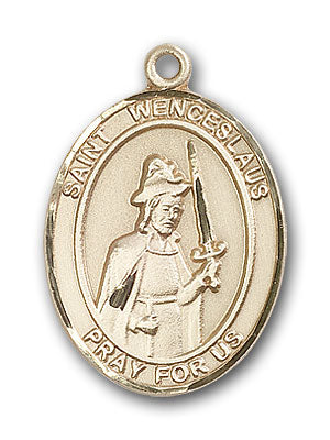 14K Gold Saint Wenceslaus Pendant