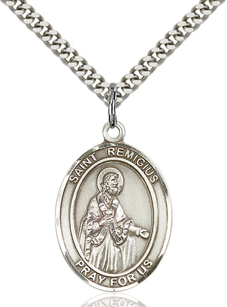 Sterling Silver Saint Remigius of Reims Necklace Set