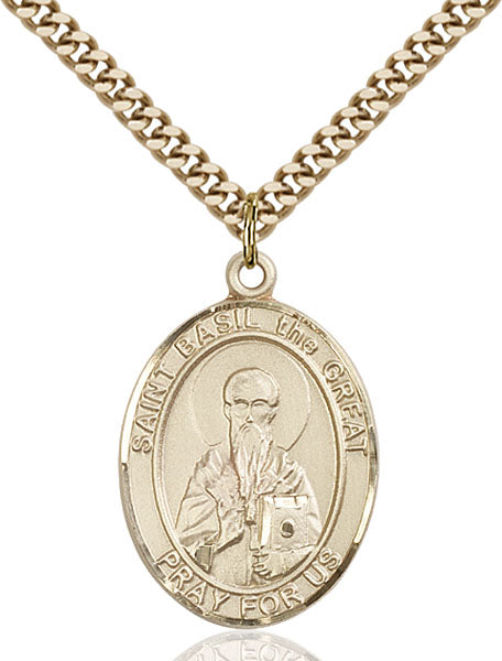 Gold-Filled Saint Basil the Great Necklace Set