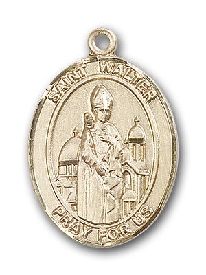 14K Gold Saint Walter of Pontnoise Pendant