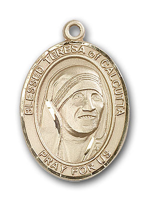 14K Gold Blessed Teresa of Calcutta Pendant