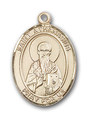 14K Gold Saint Athanasius Pendant