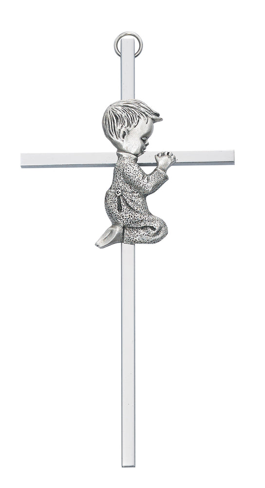 6-inch Silver Boy Cross