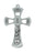 6-inch Pewter Baby Girl Cross