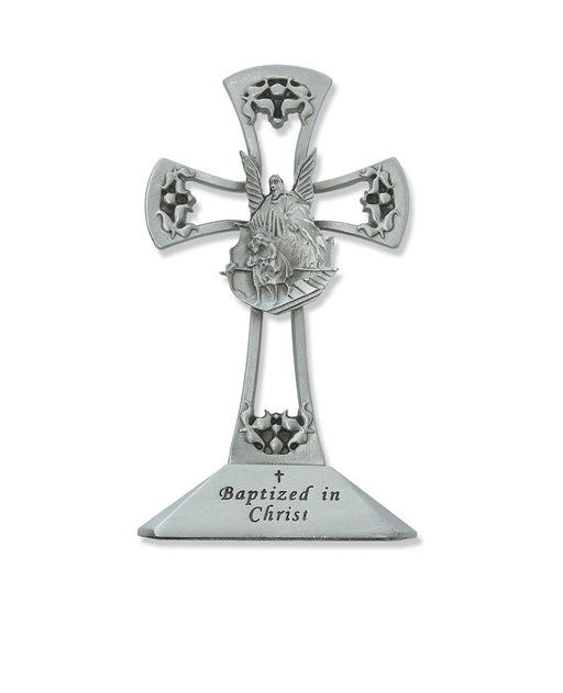 4-inch Pewter Stng Baptism Cross