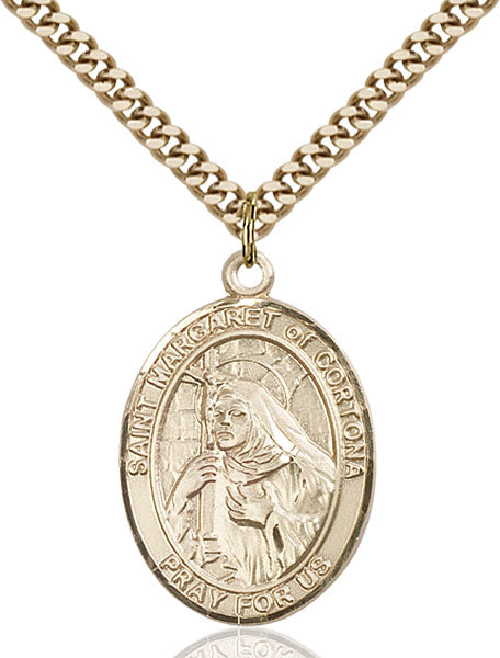 Gold-Filled Saint Margaret of Cortona Necklace Set