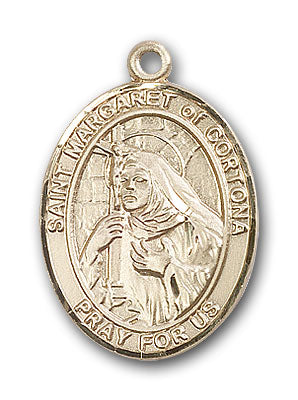 14K Gold Saint Margaret of Cortona Pendant