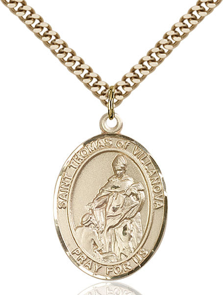 Gold-Filled Saint Thomas of Villanova Necklace Set