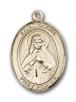 14K Gold Saint Olivia Pendant