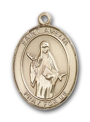 14K Gold Saint Amelia Pendant