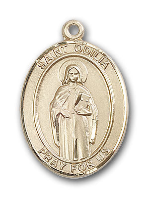 14K Gold Saint Odilia Pendant