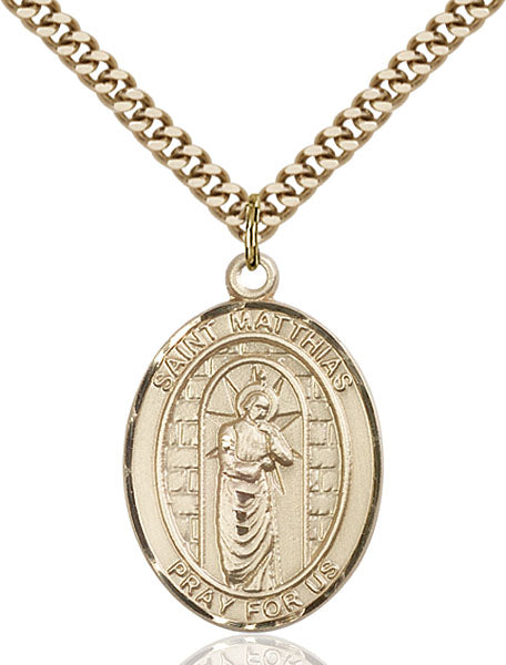 Gold-Filled Saint Matthias the Apostle Necklace Set