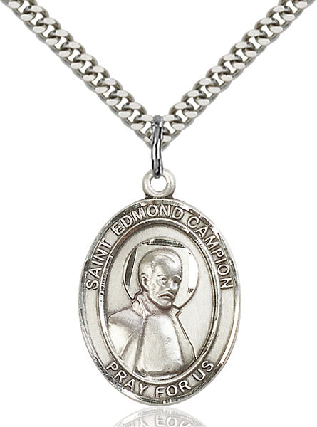 Sterling Silver Saint Edmund Campion Necklace Set