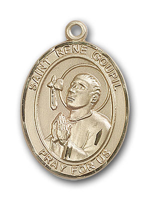 14K Gold Saint Rene Goupil Pendant