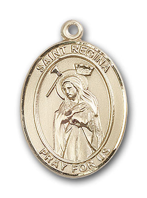 14K Gold Saint Regina Pendant