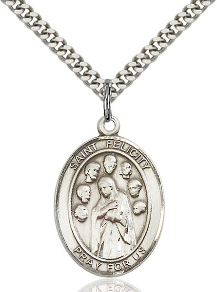 Sterling Silver Saint Felicity Necklace Set