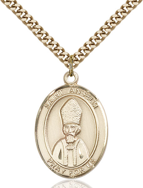 Gold-Filled Saint Anselm of Canterbury Necklace Set