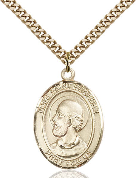 Gold-Filled Pope Saint Eugene I Necklace Set